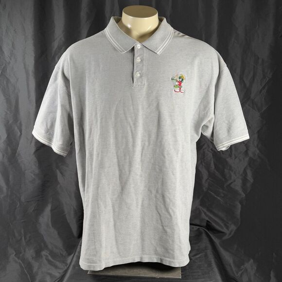 Vtg 1999 Warner Bros Studio Store Marvin The Martian Polo Shirt 3XL Looney Tunes - Picture 3 of 13